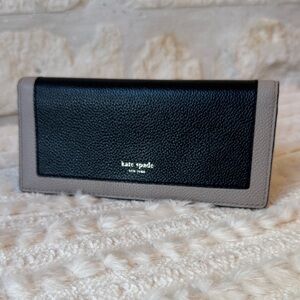 Kate Spade Black and Tan Clutch Wallet
